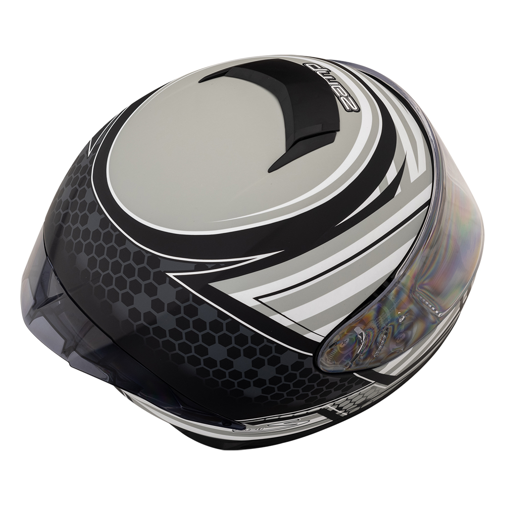 FR-4 Matte Gray Graphic Helmet