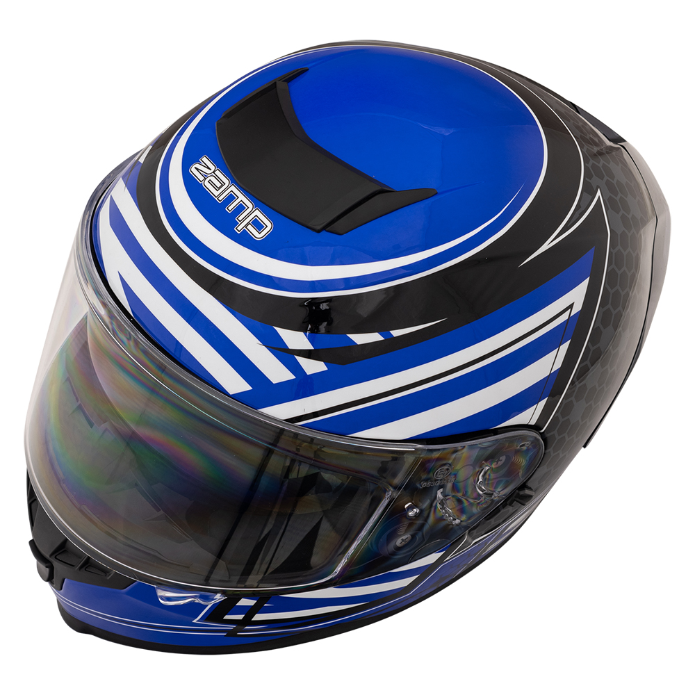 FR-4 Blue Graphic Helmet
