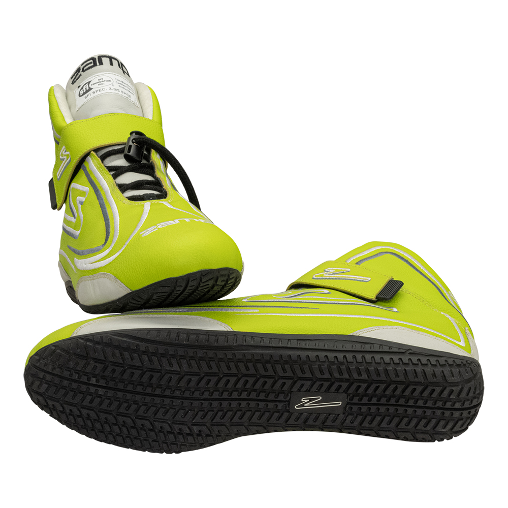 Zamp ZR-50 SFI 3.3/5 Race Shoe Neon GRN Size 10 